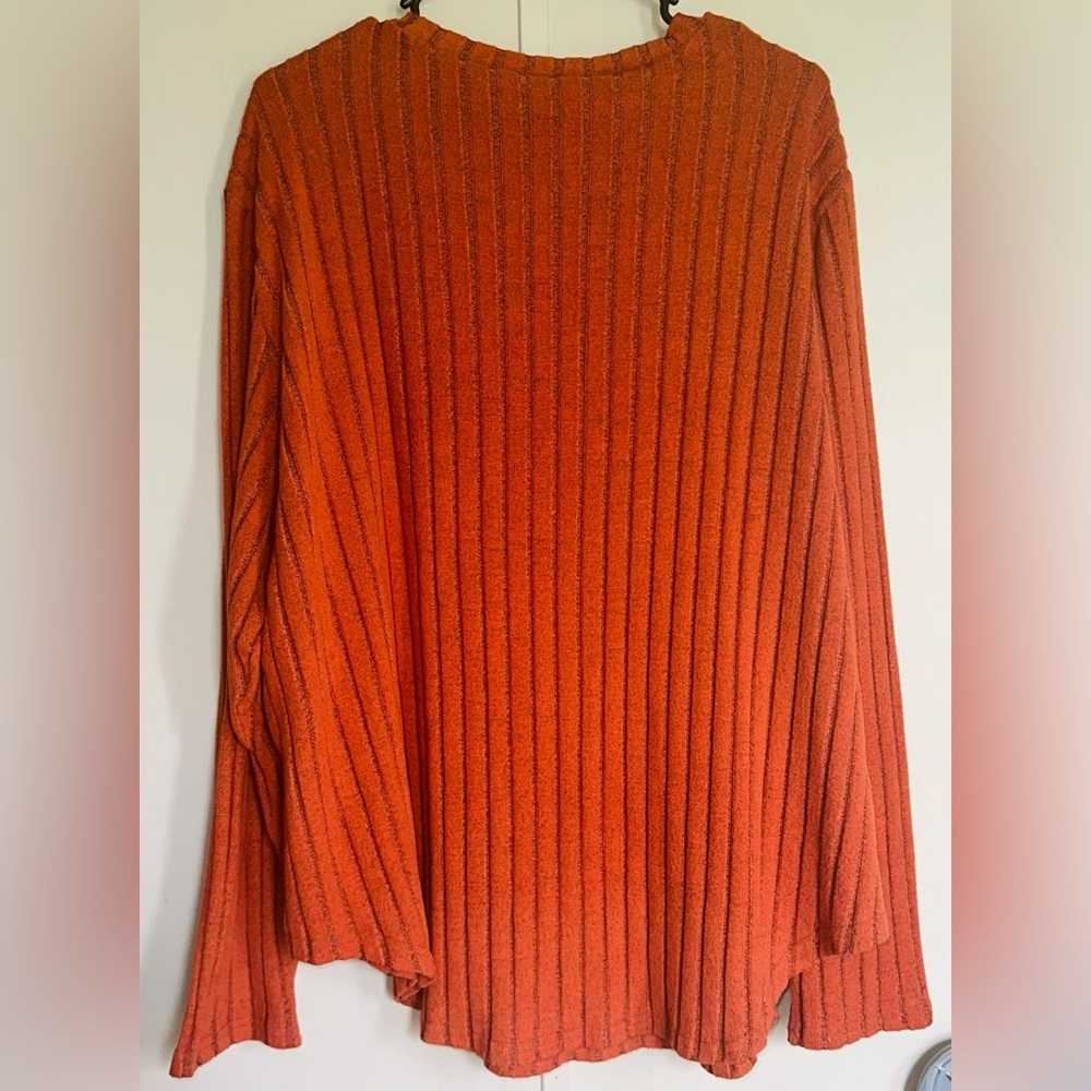 5X Rustic Orange Long Sleeve Sweater- NWOT - Picture 4 of 4